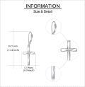 wholesale 925 Sterling Silver Cross Dangle Drop Earrings for Women - Elegant Religious-0-4