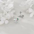 wholesale 925 Sterling Silver Dove Olive Branch Stud Earrings-0-1