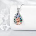 wholesale 925 Sterling Silver Abalone Shell Rose Gold Fairy Pendant Necklace-0-3