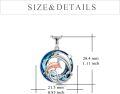 wholesale 925 Sterling Silver Blue Crystal Dolphins Pendant Necklace s for Women-0-3