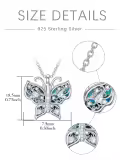 TOUPOP Sterling Silver Abalone Shell Butterfly Urn Necklace For Ashes-0-4
