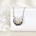 wholesale 925 Sterling Silver Moon Cat Star Cremation Jewelry Keepsake Urn Necklace for Ashes Memory Gift-0-2