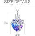 wholesale TOUPOP Heart Tree Of Life Urn Necklace For Ashes 925 Sterling Silver Cremation Jewelry Crystal With Funnel Filler Memorial Mothers Day Gifts For Women Mom Sister Friend -0-4