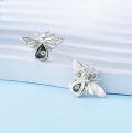 wholesale 925 Sterling Silver Green Stone Insect Stud Earrings - Gift Ideas for Her-0-2