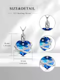 TOUPOP Sterling Silver Crystal Moon Star Dolphin Hummingbird Heart Urn Necklace-0-4