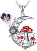 wholesale 925 Sterling Silver 925 Mushroom Moon Necklace: Romantic Gift for Women-0-0