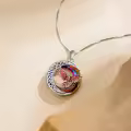 TOUPOP Sterling Silver Crystal Phoenix Pendant Necklace Celtic Jewelry Gift-0-4