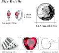 wholesale 925 Sterling Silver Red Crystal Heart Celtic Knot Huggie Hoop Earrings for Women-0-4