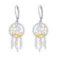 wholesale 925 Sterling Silver Unicorn Earrings With Dreamcatcher Design-0-0