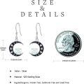 wholesale 925 Sterling Silver Opal Moon Phase Drop Earrings-0-5