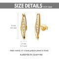 wholesale 14K Gold Moissanite Bar Stud Earrings for Women - Minimalist s for Mom Girlfriend & Daughter-0-4