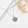 wholesale 925 Sterling Silver Abalone Shell Compass Pendant Necklace - Graduation Gifts for Her 2023-0-2