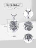 wholesale 925 Sterling Silver &  Saint Dymphna Medal Pendant - Catholic Protection -0-1