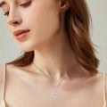 wholesale 925 Sterling Silver Cross Pendant With Zircon Accent-0-1