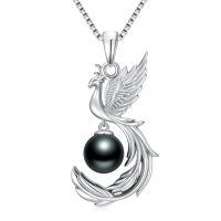 TOUPOP Sterling Silver Black Pearls Necklace Women's Jewelry Gifts-undefined