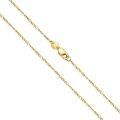 wholesale 14K Gold Figaro Link Chain Necklace w/Lobster Claw Clasp - Length: 18 Width: 7 mm-0-0