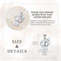wholesale 925 Sterling Silver Cute Elephant Heart Charm Pendant Necklace for Women-0-3