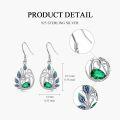 wholesale 925 Sterling Silver Peacock Earrings with Gemstones for Women – Elegant Dangle Jewelry Gift-0-4