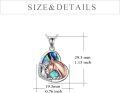 wholesale 925 Sterling Silver Heart-Shaped Horse Pendant Necklace with Abalone Shell and Cubic Zirconia Stones for Women-0-3