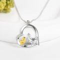 wholesale 925 Sterling Silver Heart-Shaped Chicken and Hen Charm Pendant Necklace - Gifts for Women/Mom/Sister-0-2