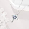 wholesale 925 Sterling Silver Cross Pendant With Star Of David Abalone Inlay-0-3