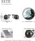 wholesale 925 Sterling Silver Black Pearl Stud Earrings with Starfish Design Gift for Women and Mom-0-3