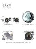 wholesale 925 Sterling Silver Black Pearl Stud Earrings with Starfish Design Gift for Women and Mom-0-3
