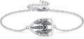 wholesale 925 Sterling Silver Saint Michael Guardian Angel Charm Bracelet Catholic  for Women-0-0