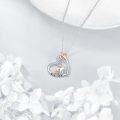 wholesale 925 Sterling Silver Mama Bear Pendant With Rose Gold And Diamonds-0-2