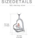 wholesale 925 Sterling Silver I love you to the moon & back Daughter Necklace with Elephant Charm-0-5