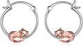 wholesale 925 Sterling Silver Rose Gold Fox Hoop Earrings for Women Girls - Adorable Animal  Set-0-0