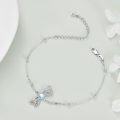 wholesale 925 Sterling Silver Dragonfly Moonstone Beaded Chain Adjustable Bracelets  for Girls and Women-0-4