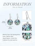 wholesale TOUPOP Tree Of Life Earrings 925 Sterling Silver Abalone Shell Tree Of Life Dangle Earrings Religion Jewelry Gifts For Women Christmas -0-4