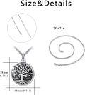 wholesale 925 Sterling Silver Oxidized Tree of Life Cremation Jewelry Keepsake Pendant Necklace for Ashes with Funnel and Fill Tool-0-1