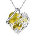 wholesale 925 Sterling Silver Mom Heart Shape Animal Pendant Necklaces for Women Girls Family Love Gift-0-131
