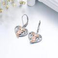 wholesale 925 Sterling Silver Heart-Shaped Axolotl Dangle Leverback Earrings Gift for Women Girls-0-1