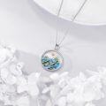 wholesale 925 Sterling Silver Mountain Scene Abalone Shell Faith Pendant Christian -0-3