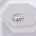 TOUPOP Sterling Silver Semicolon Ring My Story Isn't Over Yet Adjustable Jewelry Gift-0-3
