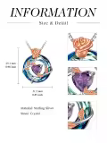 TOUPOP Sterling Silver Blue Crystal Birthstone Flower Pendant Necklace-0-2