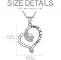 wholesale S925 Sterling Silver & Natural Diamond Heart Necklace Always in My Heart Gift for Her-0-3