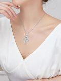 wholesale 925 Sterling Silver Heart Shape Crystal Caduceus Angel Wings RN Graduation Cap Necklace-0-2