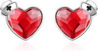 wholesale 925 Sterling Silver Heart-Shaped Crystal Medical Symbol Stud Earrings for Nurses and Doctors' Graduation Gift Ideas-Nurse Hat-Red