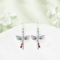 wholesale 925 Sterling Silver Cross With Rainbow Gemstones And Dragonfly Design-0-3