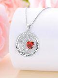 wholesale TOUPOP Valenitnes Day Gifts, Tree Of Life Birthstone Necklaces For Women, White Gold Gold Plated 925 Sterling Silver Celtic Jewelry Austrian Crystal Pendant Necklace, Anniversary Wedding Jewelry Irish Birthday Gifts -0-4