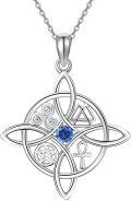 wholesale Sterling Silver Celtic Cross Witches Knot Pendant Necklace Amulet Gift-0-19