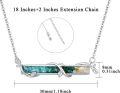 wholesale 925 Sterling Silver Turquoise Malachite Gold Sand Horizontal Bar Necklace for Women, Elegant Clavicle Chain, 18+2 Extender, Gift Ready-0-2