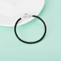 wholesale 925 Sterling Silver Leather Heart Charm Bracelet Wholesale with Magnetic Clasp - Birthday Gift for Her-0-2