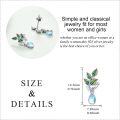 wholesale 925 Sterling Silver Moonstone Green Leaf Drop Earrings for Women-0-3