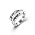 TOUPOP Sterling Silver Semicolon Journey Christmas Rings For Women-0-0