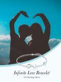 wholesale 925 Sterling Silver Infinity Heart Charm Bracelet-0-5